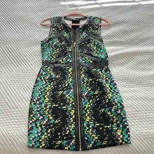 Bebe multi colored mini dress. Size medium.